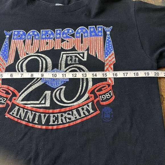 Vtg SS Harley Davidson 1987 anniversary Robisons Daytona t shirt L - Picture 8 of 9